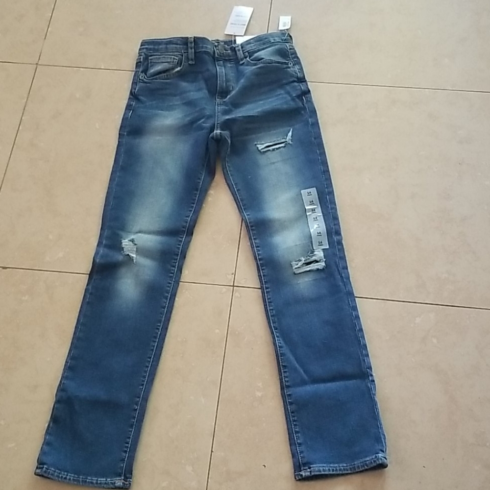 Blue Slim Fit Rip Jeans
